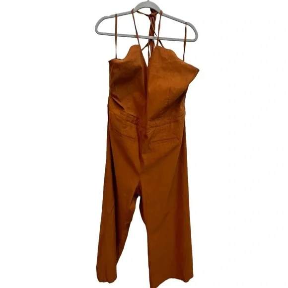 Anthropologie Maeve The Colette Strappy Jumpsuit Pantsuit NEW Plus Sz 22W Orange